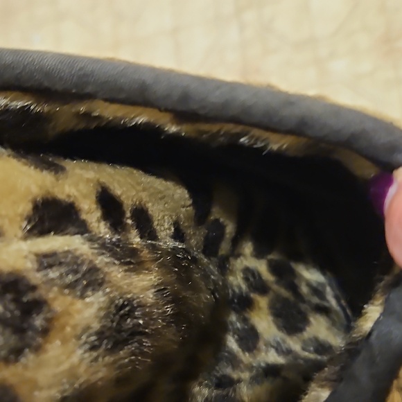 Vintage Leopard Print Faux Fur Coat Thigh Length Satin Lined Heavy Warm Custom - Picture 8 of 16